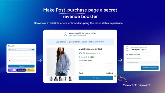AOV Post Purchase Upsell screenshot