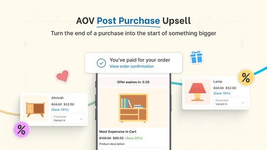 AOV Post Purchase Upsell screenshot