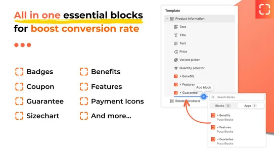 Puco Blocks: Product Blocks screenshot