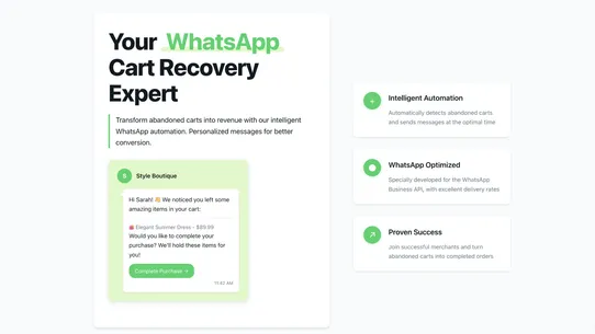 Coco : WhatsApp Abandoned Cart screenshot