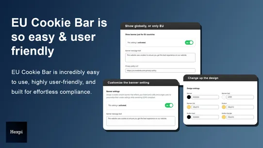 Hexpi GDPR Cookies Consent screenshot