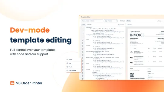 MS Order Invoice Generator screenshot