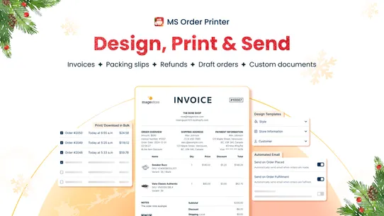 MS Order Invoice Generator screenshot