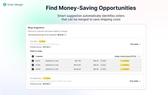 TrioM ‑ Combine, Merge Orders screenshot
