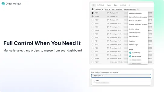 TrioM ‑ Combine, Merge Orders screenshot