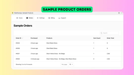 RedChamps: Sample Products screenshot