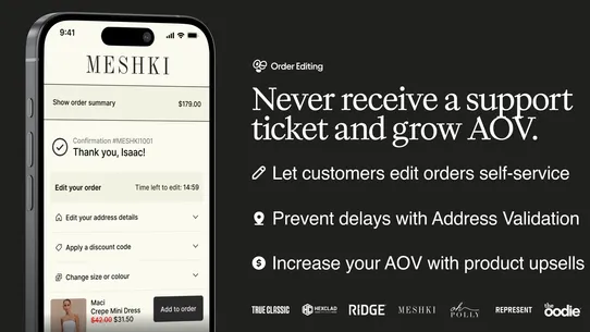 OrderEditing.com screenshot