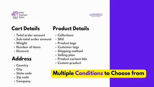 Vista Checkout Rules screenshot