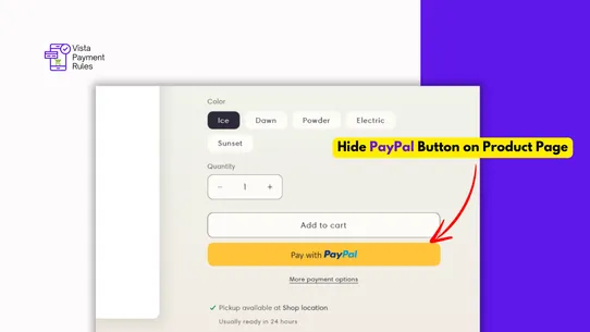 Vista Checkout Rules screenshot