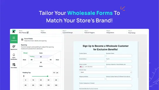 K: Wholesale Forms screenshot