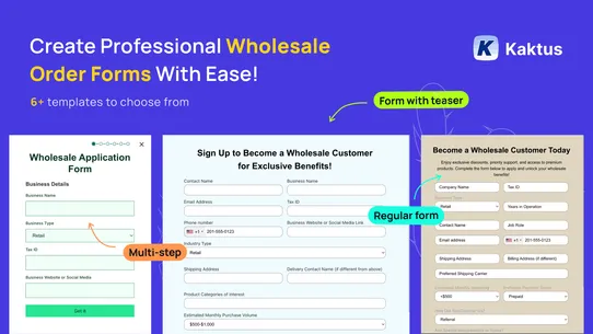 K: Wholesale Forms screenshot