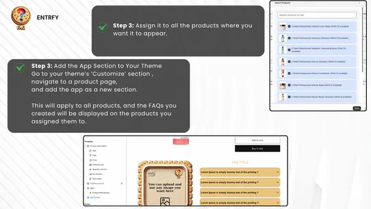 Entrfy ‑ Product FAQ Creator screenshot