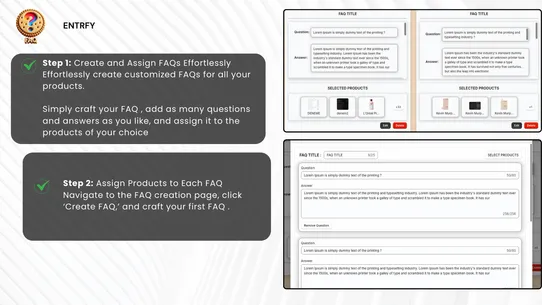 Entrfy ‑ Product FAQ Creator screenshot