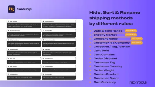 HideShip:Hide Shipping Methods screenshot