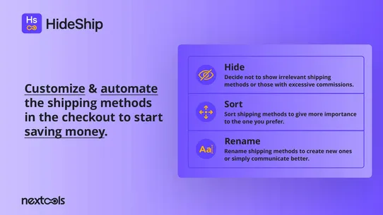 HideShip:Hide Shipping Methods screenshot