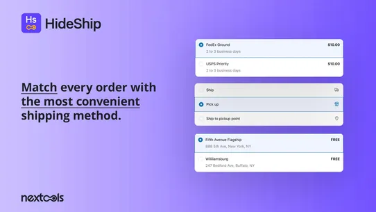 HideShip:Hide Shipping Methods screenshot