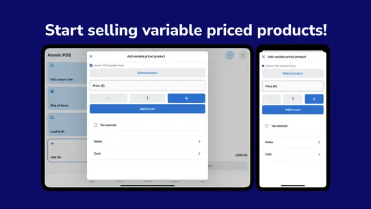 Atomic POS Variable Price screenshot