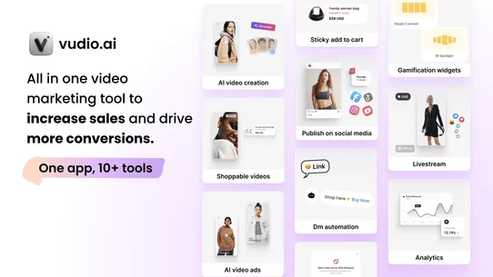 Vudio AI: 10+ Video UGC Apps screenshot