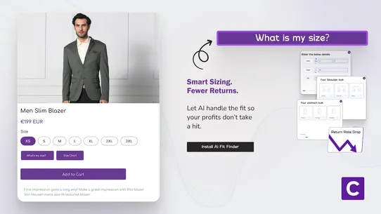 AI Fit Finder Size Recommender screenshot