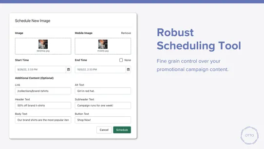Otto ‑ Image Scheduler screenshot