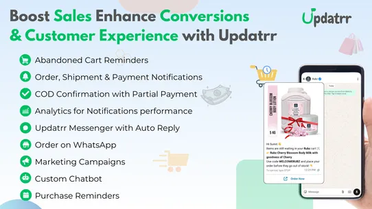 Updatrr WhatsApp Notifications screenshot
