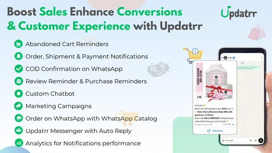 Updatrr WhatsApp Notifications screenshot