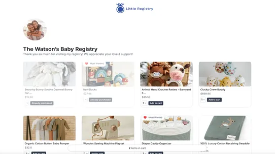 Little Registry: Gift Registry screenshot