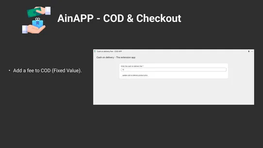 AinAPP ‑ COD &amp; Checkout screenshot