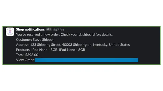 TW ‑ Notify team on Slack screenshot