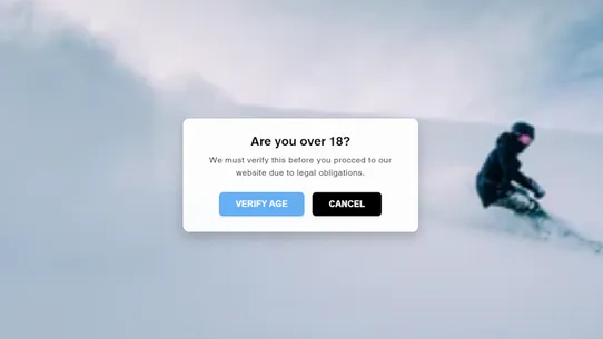 E: 18+ Age Verification Popup screenshot