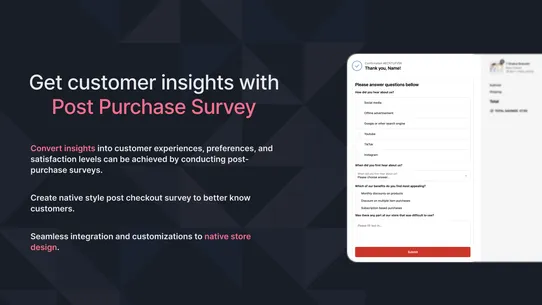 OSOM Post Purchase Surveys screenshot