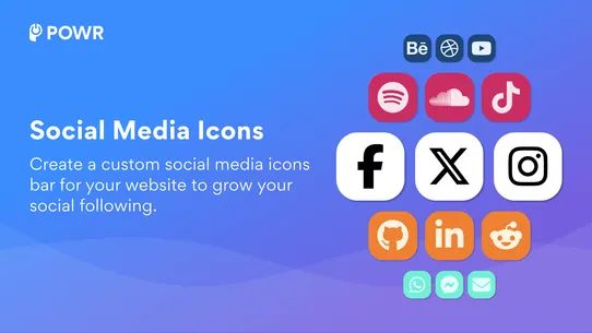 POWR: Social Media Icons Bar screenshot