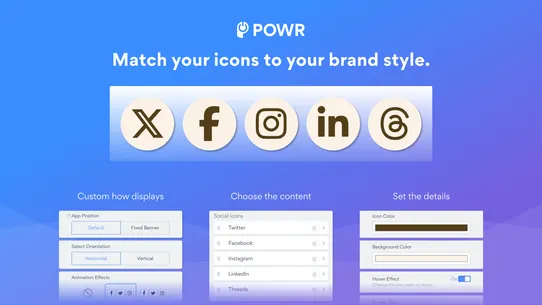 POWR: Social Media Icons Bar screenshot