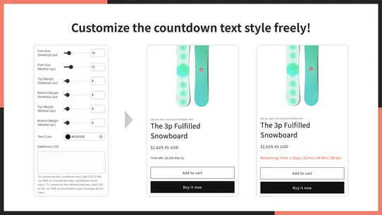 UR: Product Countdown Timer screenshot
