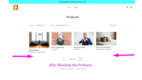 Product &amp; Section Blocker AGeo screenshot