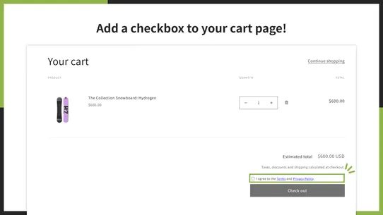 UR: Checkbox | Agree Terms screenshot