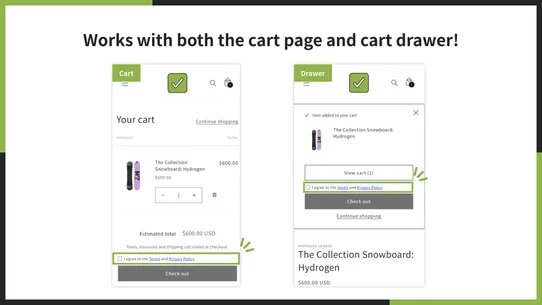 UR: Checkbox | Agree Terms screenshot