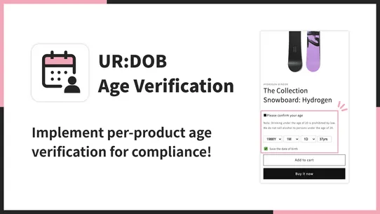 UR:DOB Age Verification screenshot