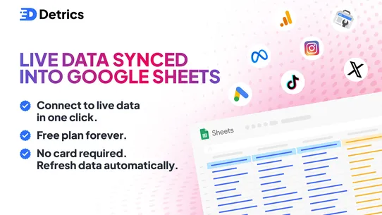 Detrics Google Sheets &amp; Looker screenshot