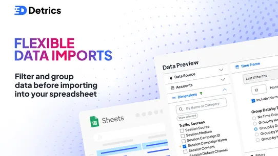 Detrics Google Sheets &amp; Looker screenshot