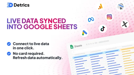 Detrics Google Sheets &amp; Looker screenshot