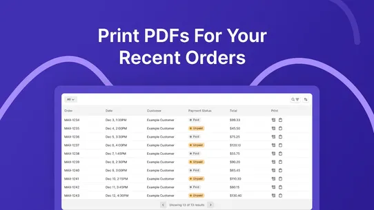 Tecmyer: PDF Invoice screenshot