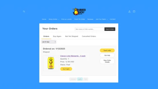 OrderBoss ‑ My Orders page screenshot