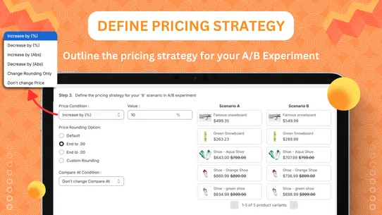 Pricing A/B Experiment screenshot