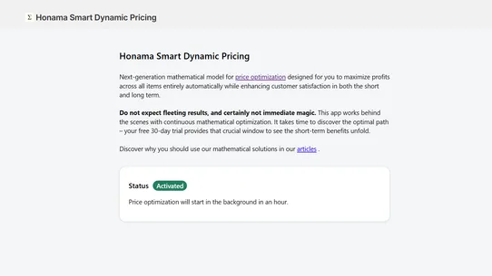 HONAMA Smart Dynamic Pricing screenshot