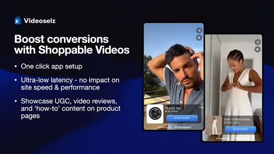 Videoselz Shoppable Video UGC screenshot