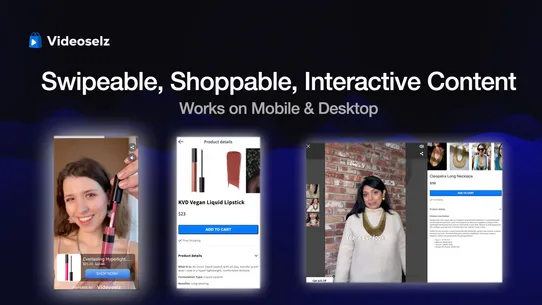 Videoselz Shoppable Video UGC screenshot