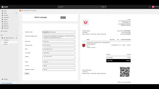 Qky Order‑Return Invoice Pro screenshot