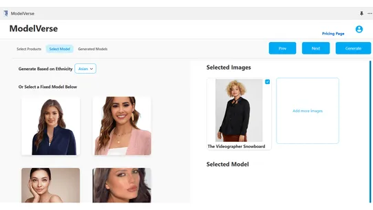 ModelVerse AI: AI Model Photo screenshot