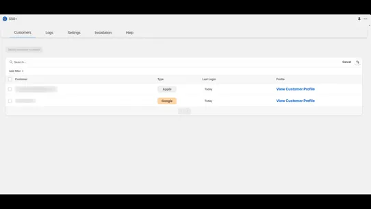 SSO+ screenshot